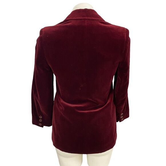 Women’s Vintage Red Velvet Blazer - Holiday Party Perfection! - Picture 2 of 16
